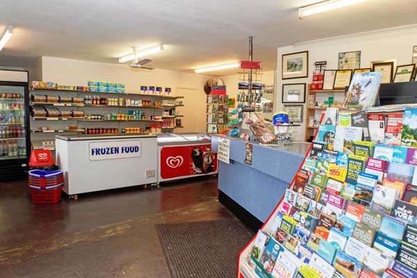 York Naburn Lock's Campsite Shop stocks food, beers, wine and camping necessities for guest's convenience.